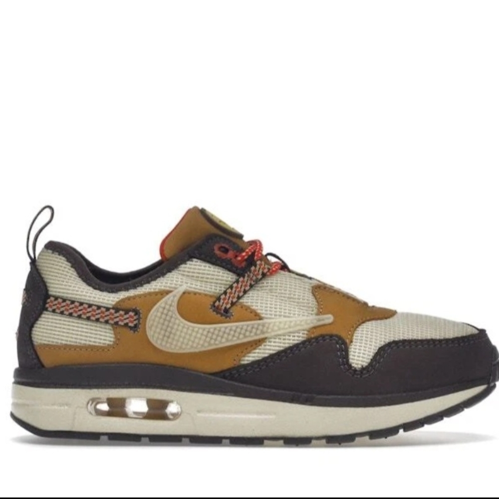 avis Scott x Air Max 1 Baroque Brown PS(Pre-School) Size 3Y No Lids